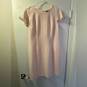 Karl Lagerfeld Soft Pink Flutter Sleeve Mini Dress